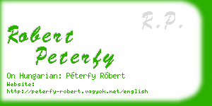 robert peterfy business card